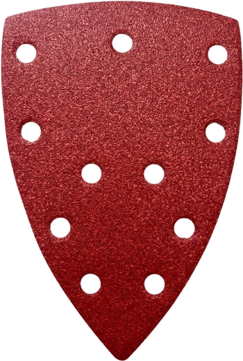 Disco abrasivo con velcro 100 × 150 × 150 mm, grana 40, 11 fori (5 pz)