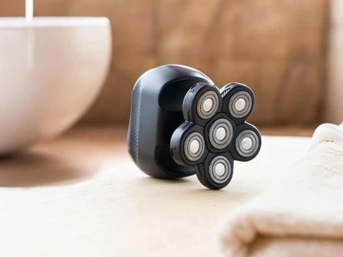 Šesť flexibilných rotačných hlavíc pre hladké oholenie