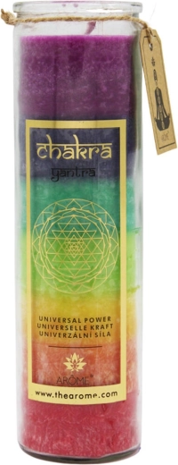 Scented candle in colored glass pomegranate 320 g – long burn time