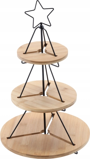 Natural bamboo and durable metal for stability and style