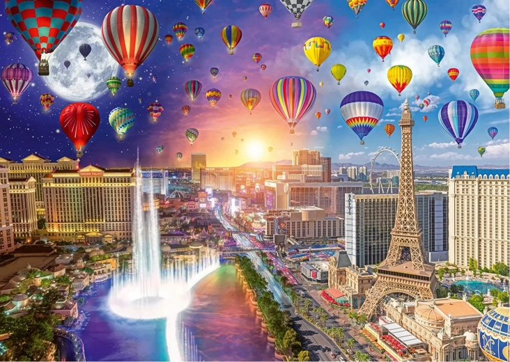 Puzzle SCHMIDT den a noc: Las Vegas, 1000 dílků