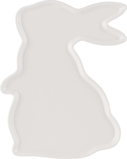 Cream Porcelain Bunny-Shaped Serving Plate 23 × 17 cm