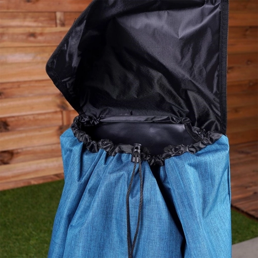 Borsa capiente con coulisse e patta