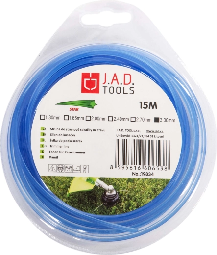 Fil étoilé pour coupe-bordures 2,0 mm, 15 m