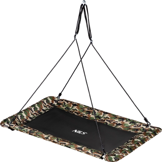 Rectangular stork-nest swing NILS Camp NB5043 camouflage
