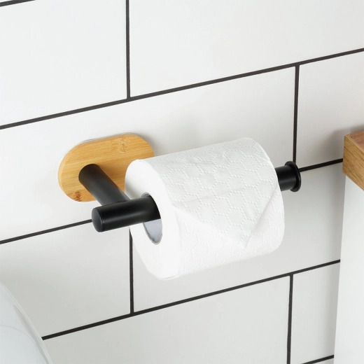 Elegante combinatie van bamboe en zwart rvs