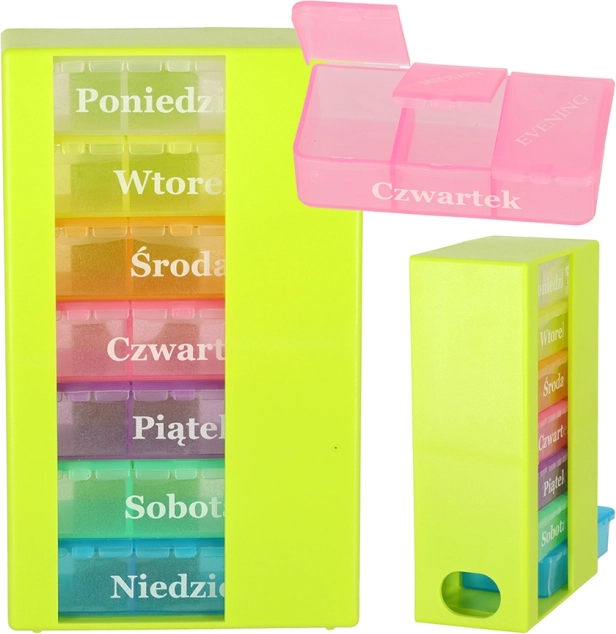 Weekly Tablet Organizer with 3 Compartments per Day