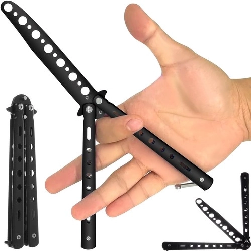 Black Training Butterfly Knife