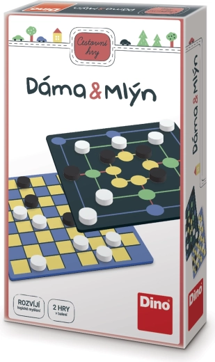 Dino travel checkers and Nine Men's Morris