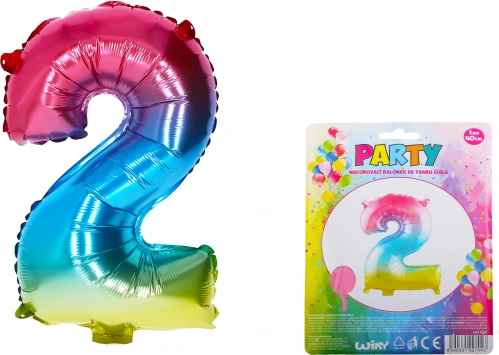 Rainbow Balloon Number 2 – 40 cm