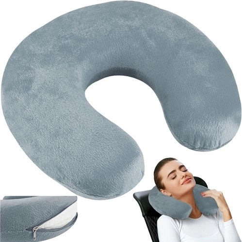 Gray Travel Pillow