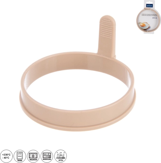 Silikonering til pandekager og spejlæg 9,5 cm beige