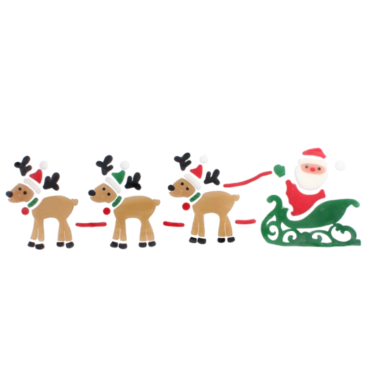 Christmas tree and sleigh with reindeer for a festive scene