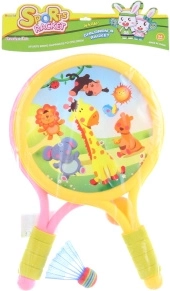 Kids’ animal paddles – ball and basket set