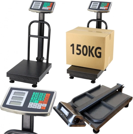 Elektronska platformna tehtnica z LCD-zaslonom in natančnostjo 150 kg 20 g
