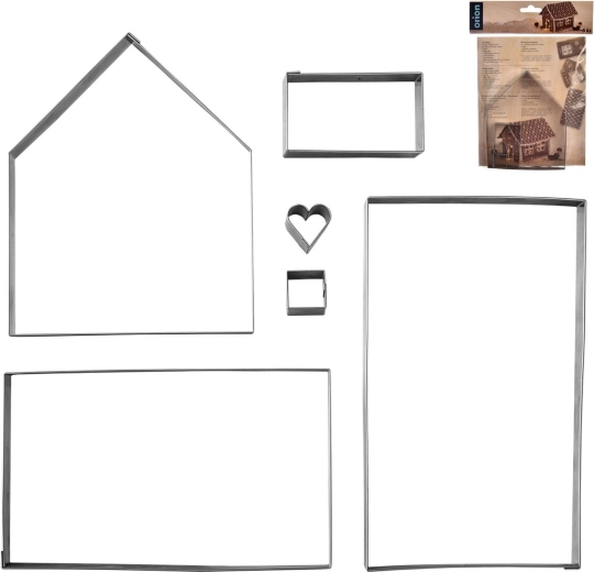 Emporte-pièces en acier inoxydable maison en pain d’épices – set de 6 pcs