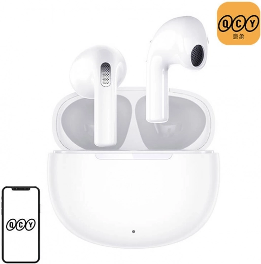 true wireless earphones qcy t20 ailypods white
