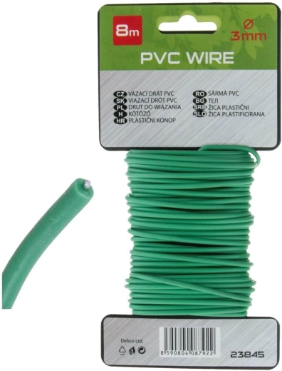 Rubber-coated tie wire 4 mm, 6 m, green
