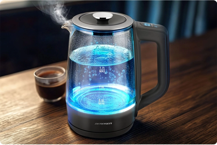 Elegant glass with LED illumination