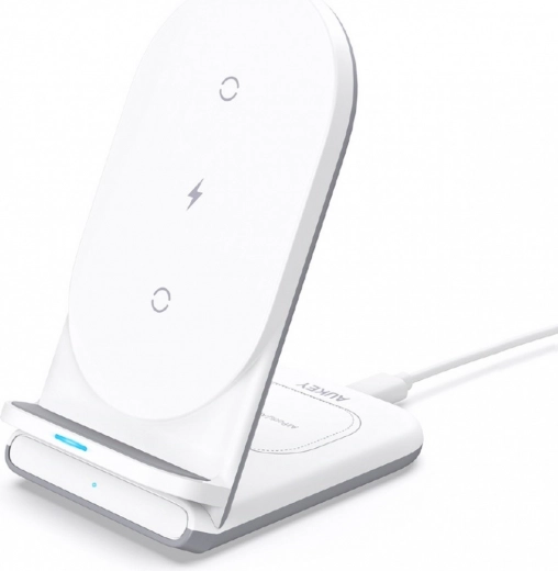 Aukey Aircore LC-A2 Wireless Charger 2-in-1 Qi 10W USB-C