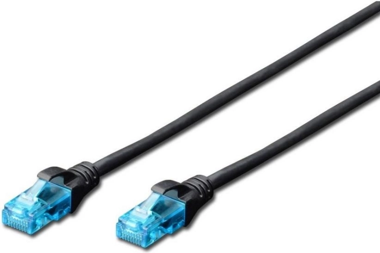 Patch cable U/UTP cat.5e PVC 2m black