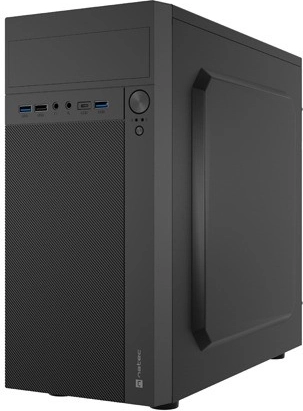 Natec Helix microATX mini tower con USB‑C, nero