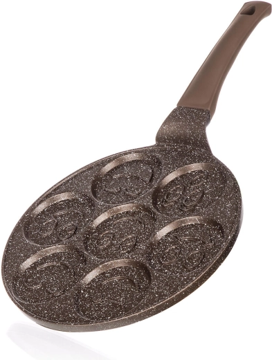 Padella per pancake con smile Granite Brown 26 cm, superficie antiaderente