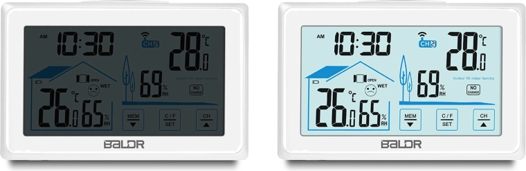 LCD retroilluminato luminoso e cifre grandi