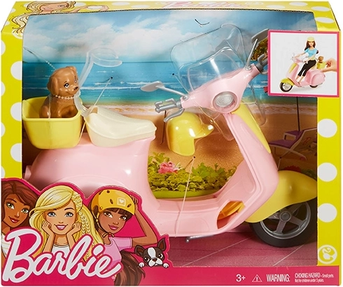 Barbie scooter with puppy