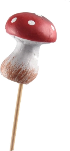 Keramisk dekorativ plantepind fluesvamp 6 cm