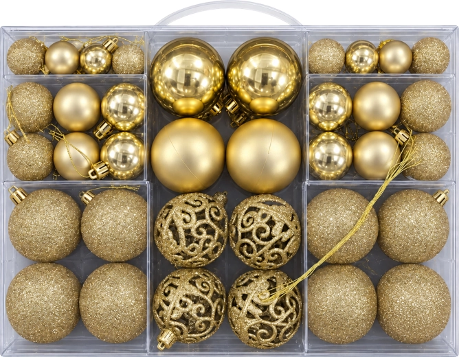 Onbreekbare kerstboomversieringen, set van 100 stuks