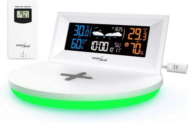 Qi wireless charging right in the base