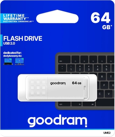 Unità flash USB GOODRAM UME2 64 GB bianca