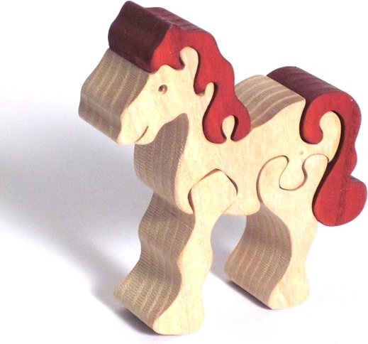 Fauna Wooden Insert Puzzle White Horse