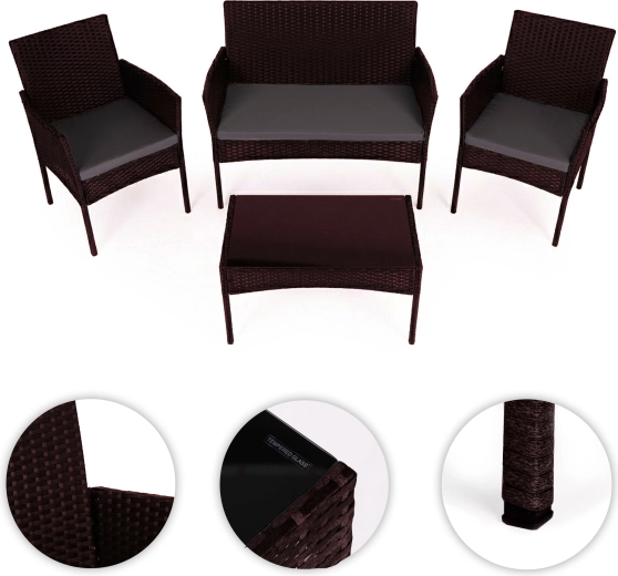 Durable polyrattan construction