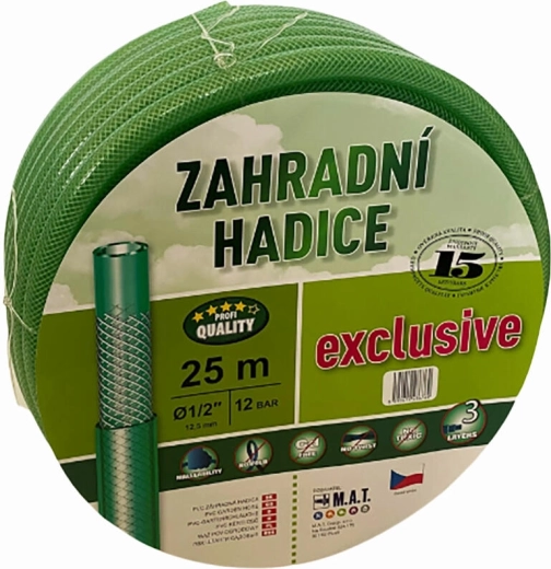 Gartenschlauch 1/2" 25 m transparent grün