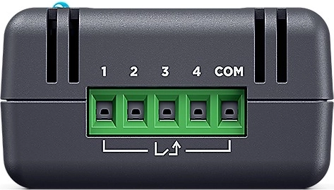 4 contatti di chiusura per il monitoraggio di dispositivi esterni