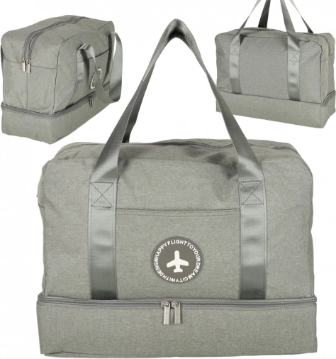 Travel bag gray 39x18x30 cm