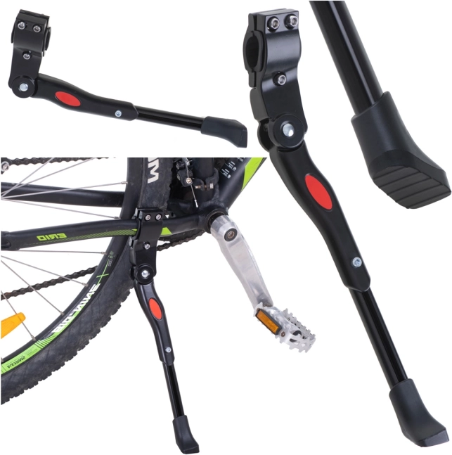 Supporto per bicicletta con appoggio posteriore regolabile