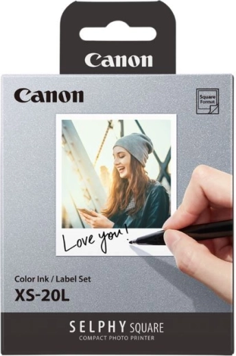 Canon Selphy Square XS-20L inchiostro a colori e etichette adesive (20 stampe)