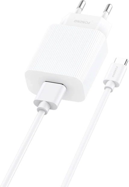 Foneng 12W Fast Charger with USB and USB‑C Cable
