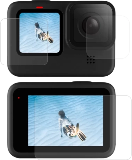 Telesin Tempered Glass for GoPro HERO 9/10/11/12 – set for displays and lens