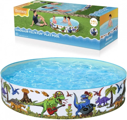 piscina gonfiabile per bambini Bestway dinosauri 183 × 38 cm