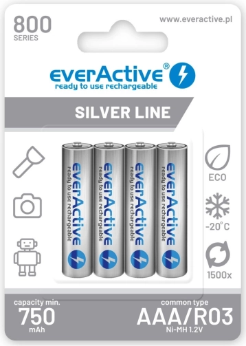 Rechargeable AAA Batteries 800 mAh – 4 pcs