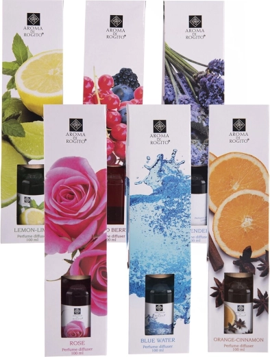 Glass aroma diffuser 100 ml (mix of 6 variants)