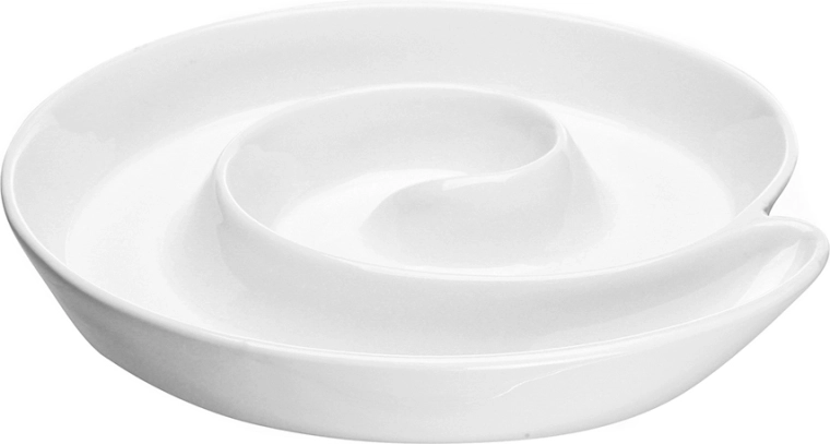 Regular porcelænsserveringsskål „snegl“ 20 cm cremefarvet