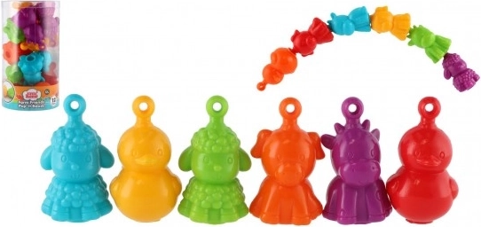 linking farm animals into a chain, 12 pcs in a tub (12m+)