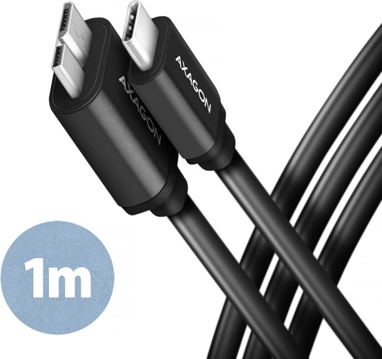 Kabel Micro-B USB na USB-C 3.2 Gen 1 1m 3A ALU PVC