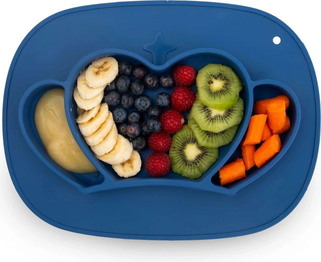 Tre scomparti separati per porzioni varie