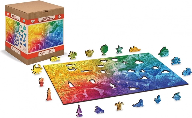 Puzzle in legno WOODEN CITY pesci tropicali 2 in 1 – 400 pezzi